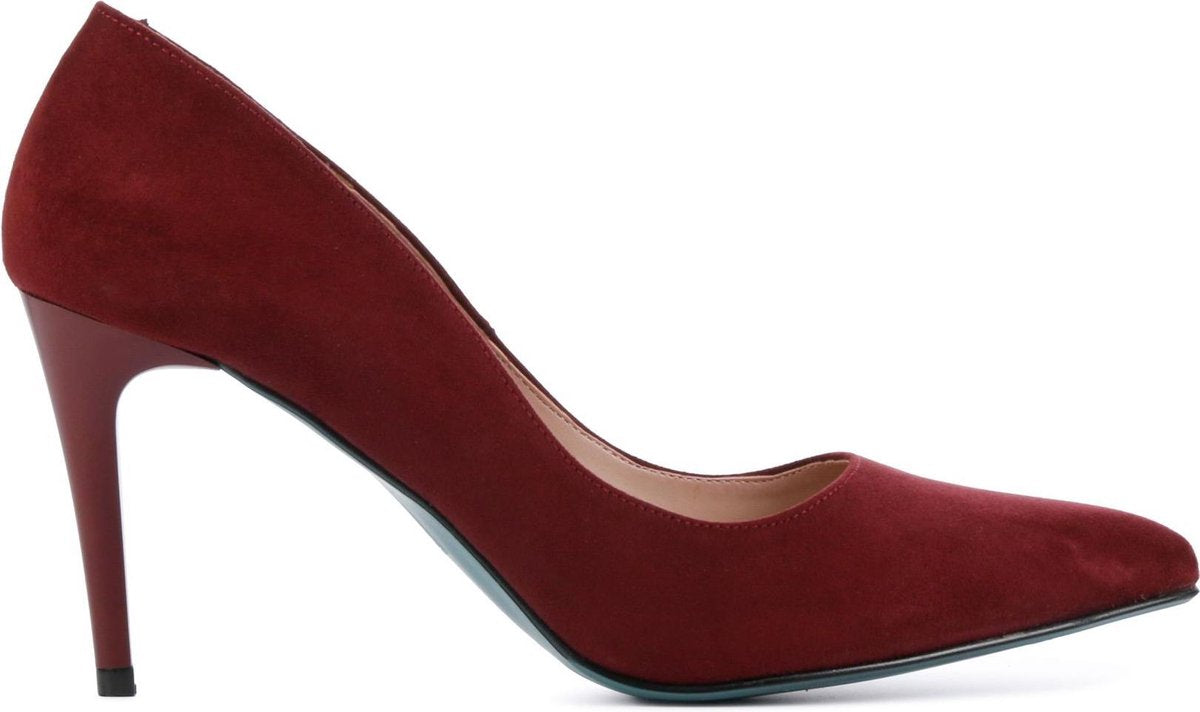 Giulia Vrouwen Suède  Pumps / Damesschoenen Naaldhak hoogte 8 cm en hoger   - Giulia 8 sue - Bordeaux - Maat 38