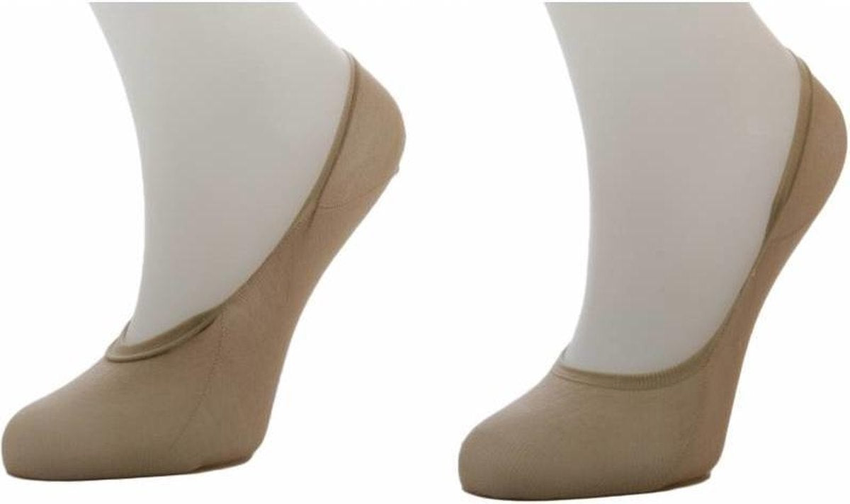 Teckel Sock Footies sokken 2 paar  - 42  - beige