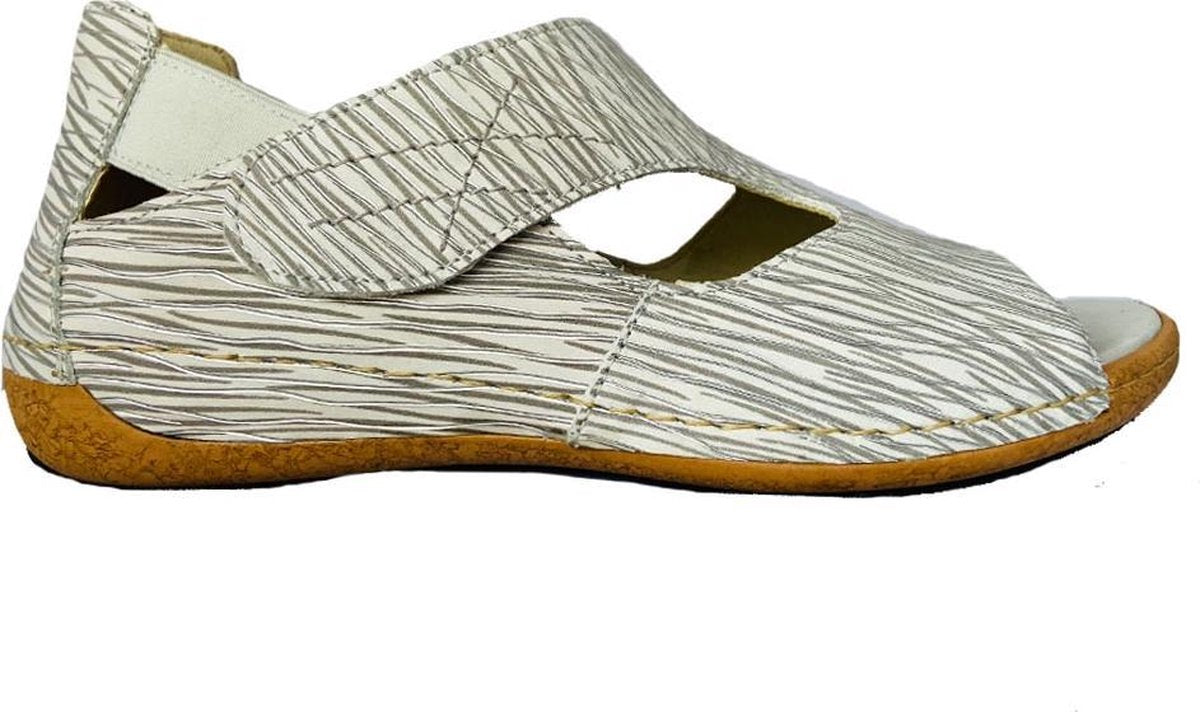 Waldlaufer 342004 H - Volwassenen Sandalen met hakDames Sandalen - Kleur: Wit/beige - Maat: 41