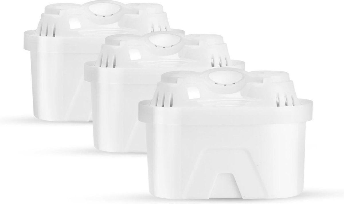 Aigostar Waterfilterpatronen Pure - 3 stuks - Waterfilter - Filterpatronen - Brita Maxtra+ Compatible