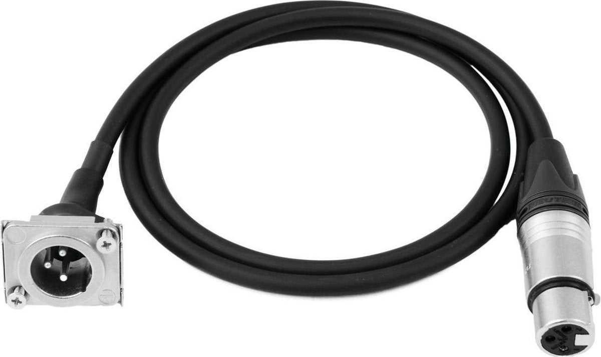 PSSO-patchkabel XLR (F) / XLR (M) S 1m zwart