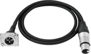 PSSO-patchkabel XLR (F) / XLR (M) S 1m zwart