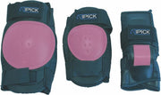 Atipick Skate Beschermset Junior Zwart/roze 6-delig