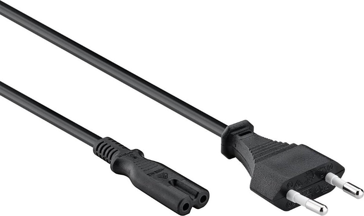 Voedingskabel - Aigi Nero - 220V - C7 Female - 1.8 Meter - Zwart - BES LED