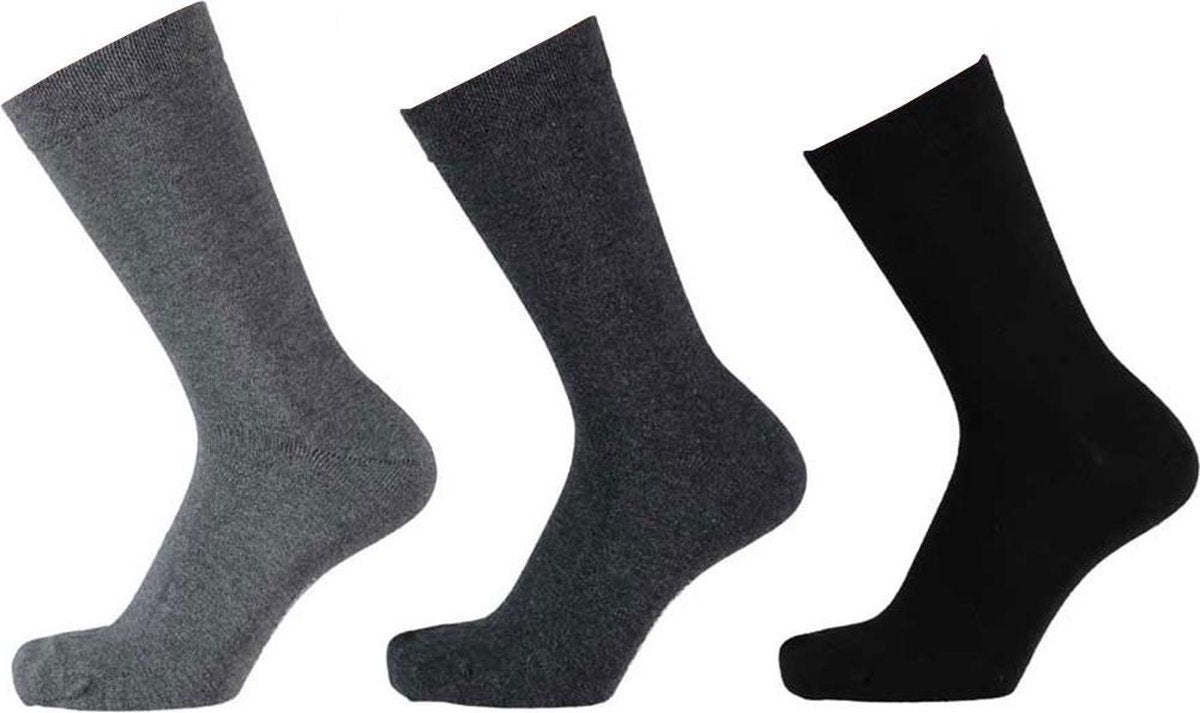 6-Pack Biologisch Katoenen Sokken 158060000 Apollo - Unisex - grijs - 43-46
