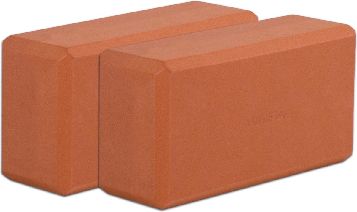 Yoga Block - yogiblock basisset van 2 terracotta Yogablok YOGISTAR