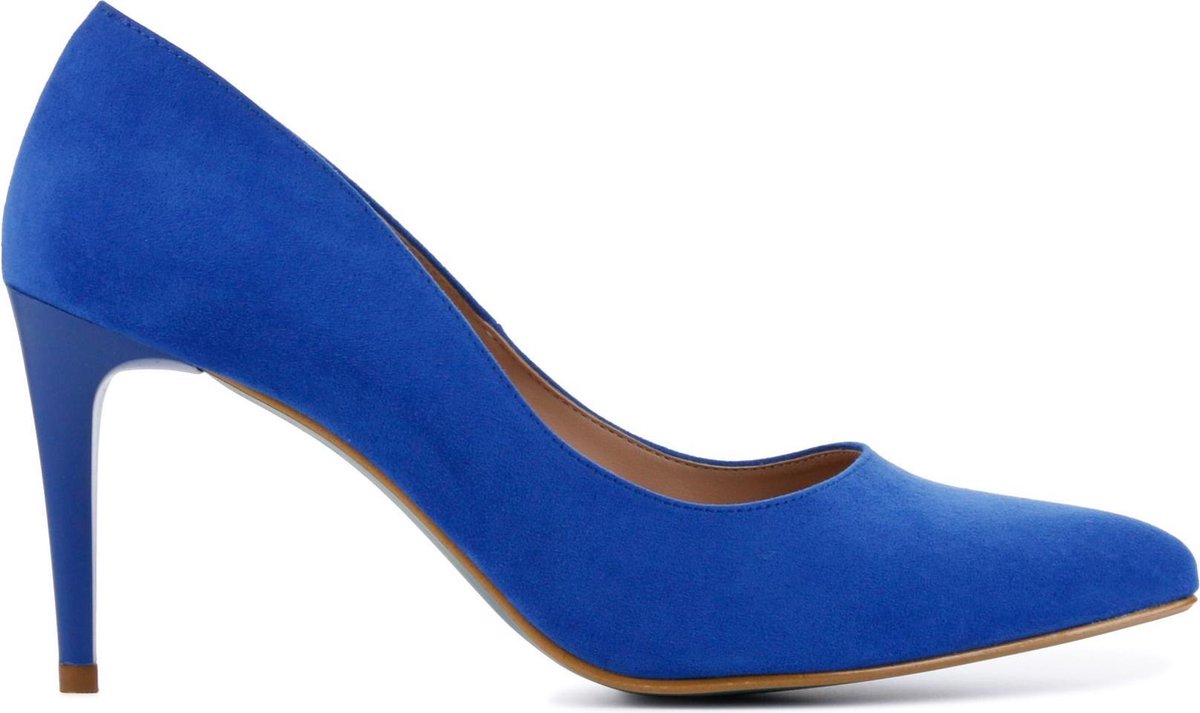 Giulia Vrouwen Suède  Pumps / Damesschoenen Naaldhak hoogte 8 cm en hoger   - Giulia 8 sue - Kobalt - Maat 38