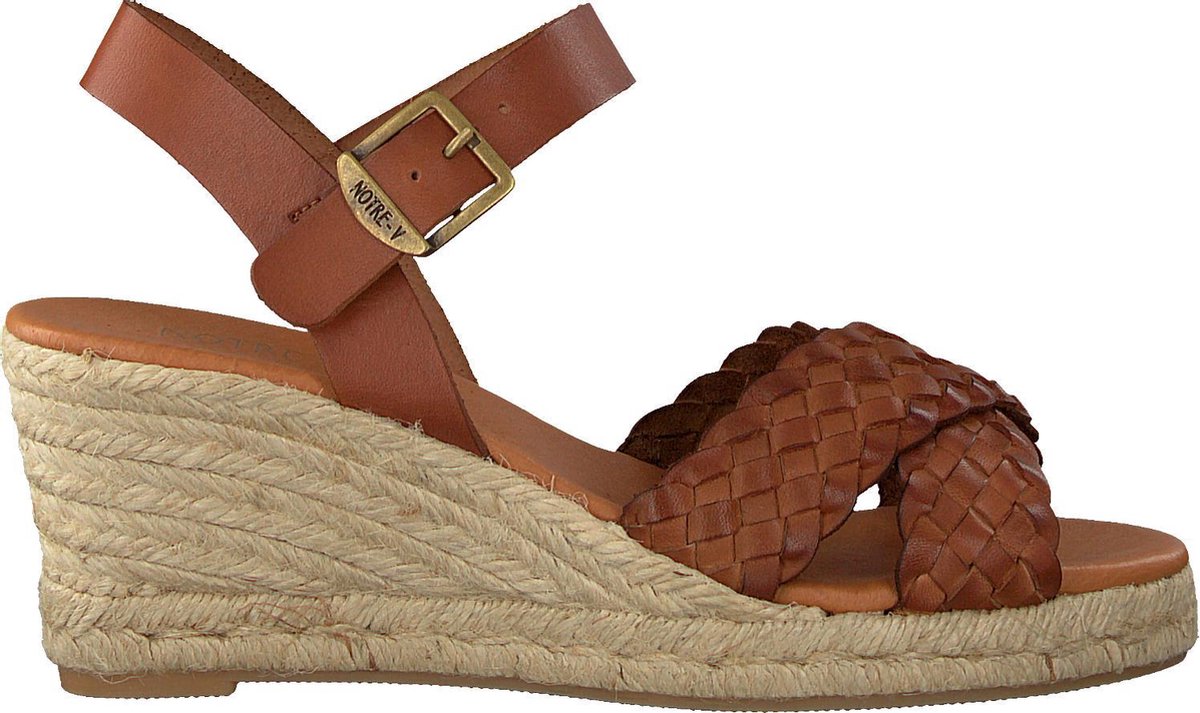 Notre-V Ma7/v74t Sandalen - Met Sleehak - Dames - Cognac - Maat 39