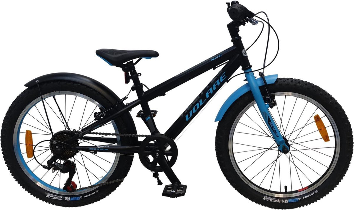 Volare Rocky Kinderfiets - 20 inch - Blauw Zwart - 95% afgemonteerd - Prime Collection