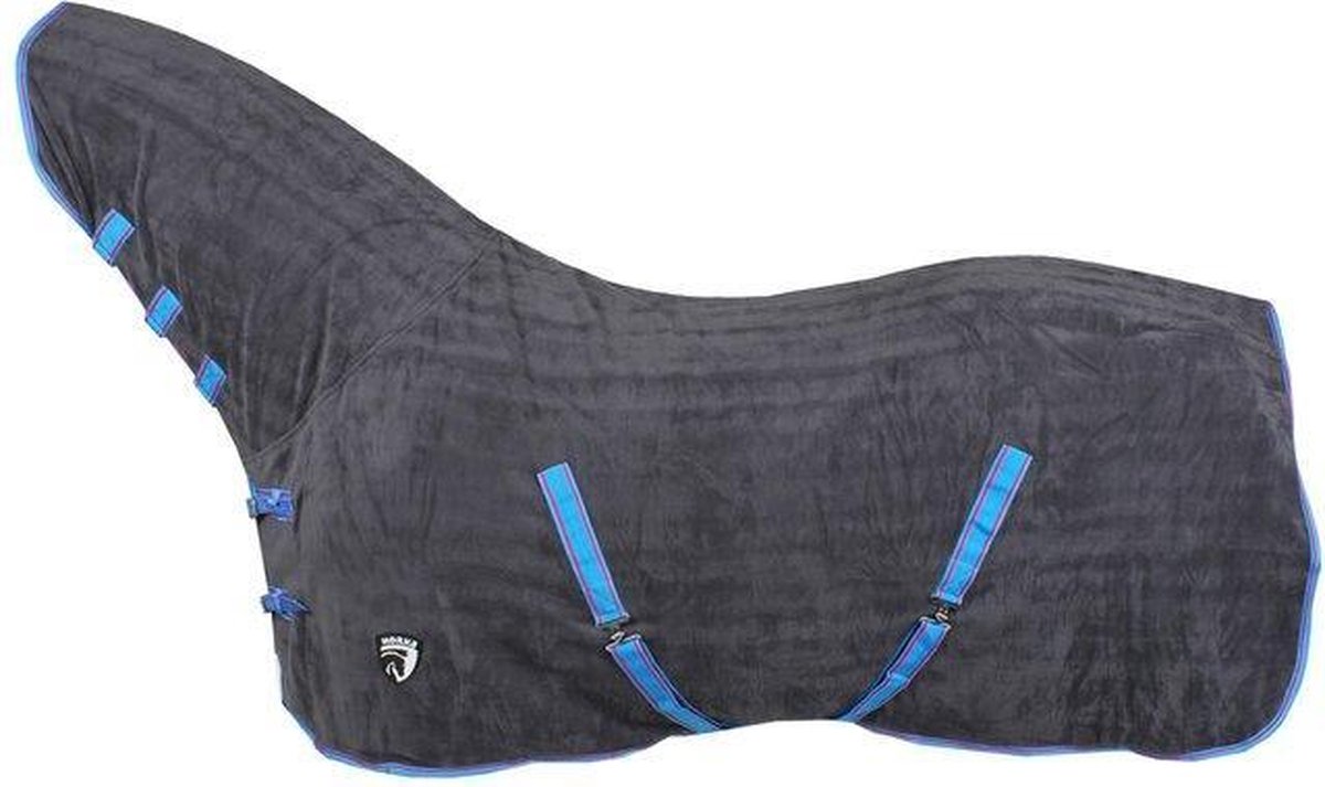 HORKA FLEECE DEKEN TEDDY MET VASTE HALS 155/205 anthracite