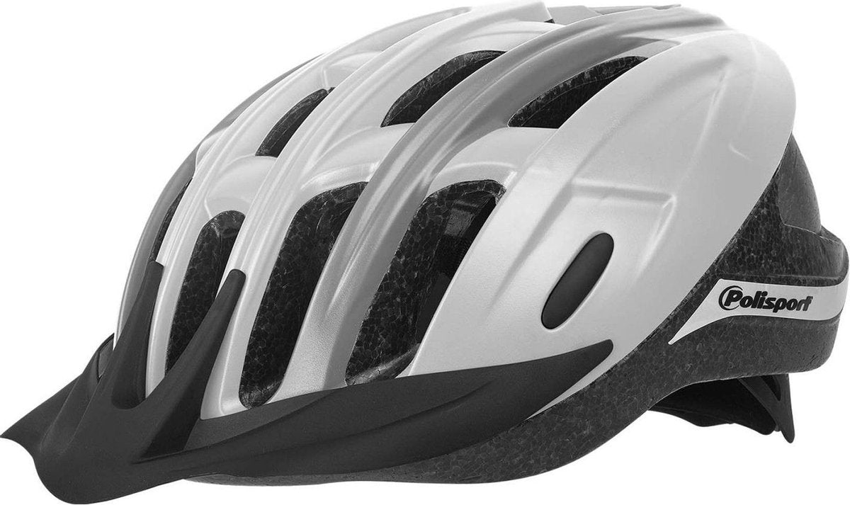Polisport Ride In fietshelm - Maat M (54-58cm) - Wit/Grijs