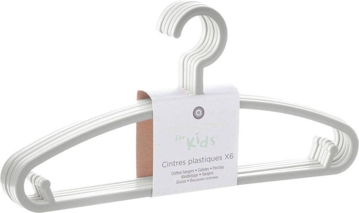 Atmosphera Kinderhanger - Kledinghanger - Wit - 24 stuks - Kunststof
