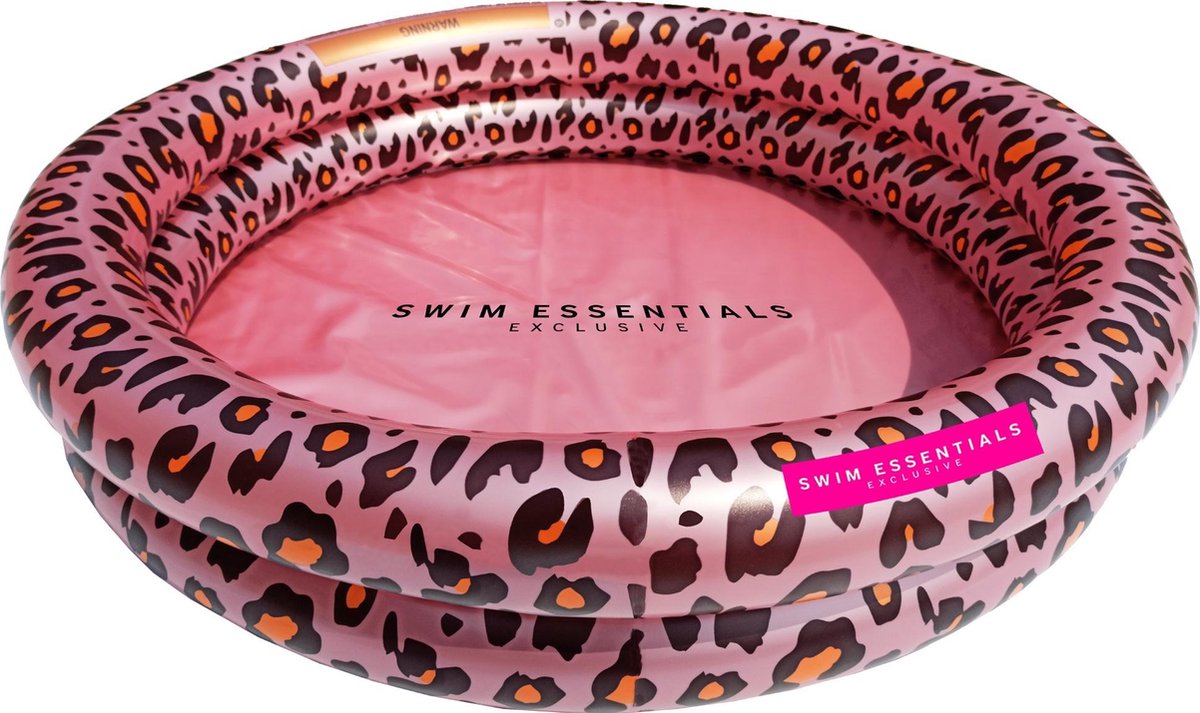 Swim Essentials Baby Zwembad Panterprint Rosé Goud 60cm - Zwembadje Baby - Leopard Print