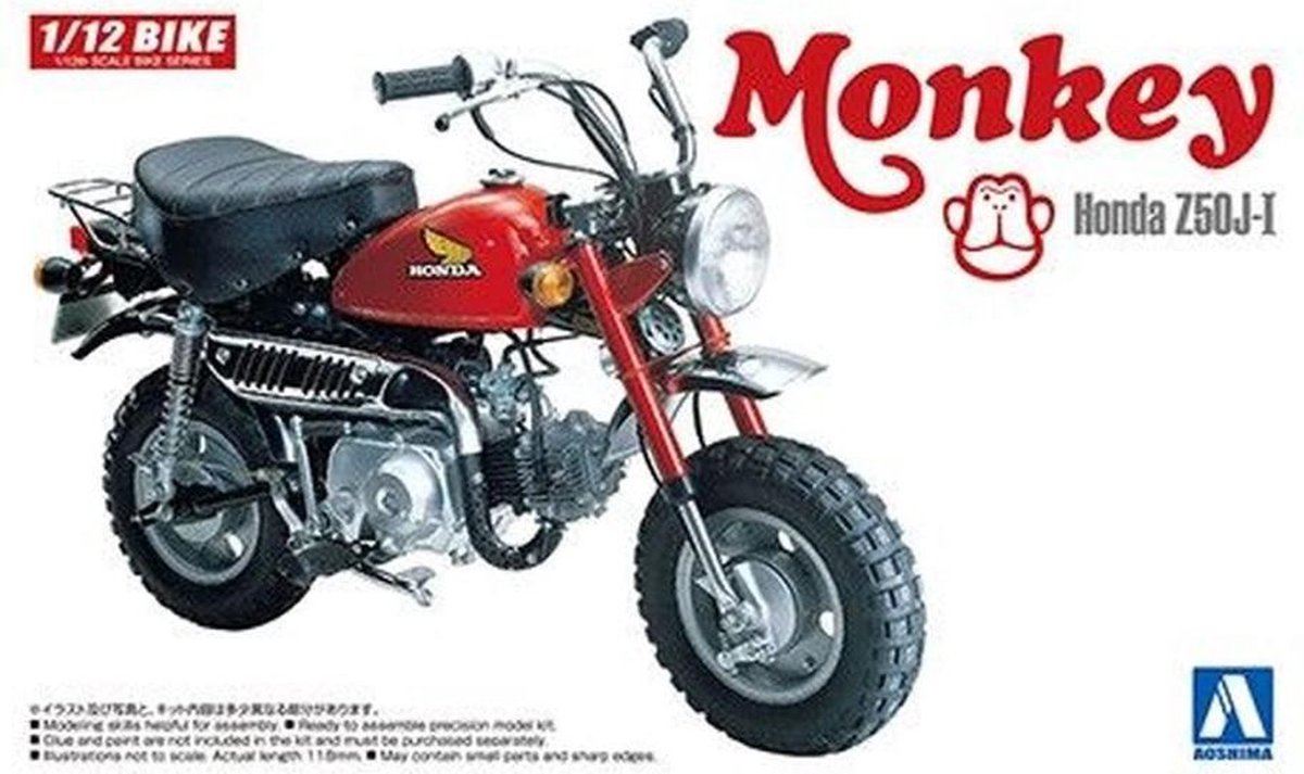 Honda Monkey Z50J-I (motor modelbouw 1/12