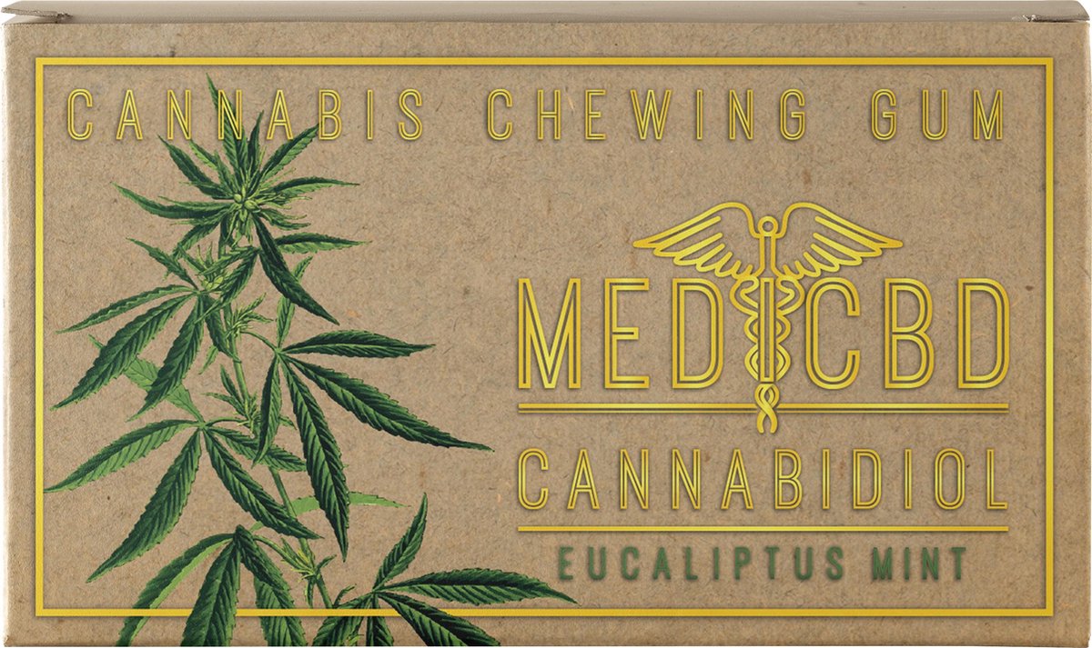 MediCBD Cannabis Eucalyptus Mint Chewing Gum (17mg CBD)