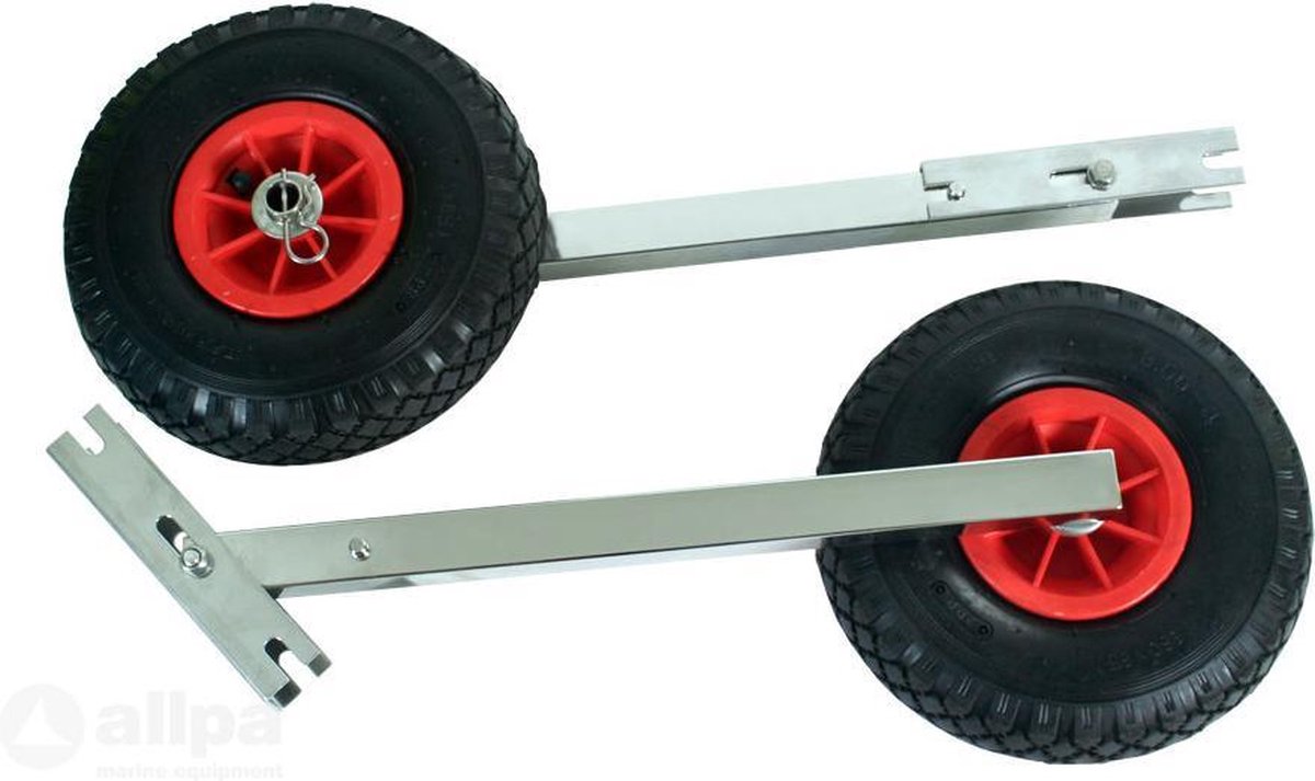 allpa RVS transportwielenset voor rubberboot "Ibis-2"
