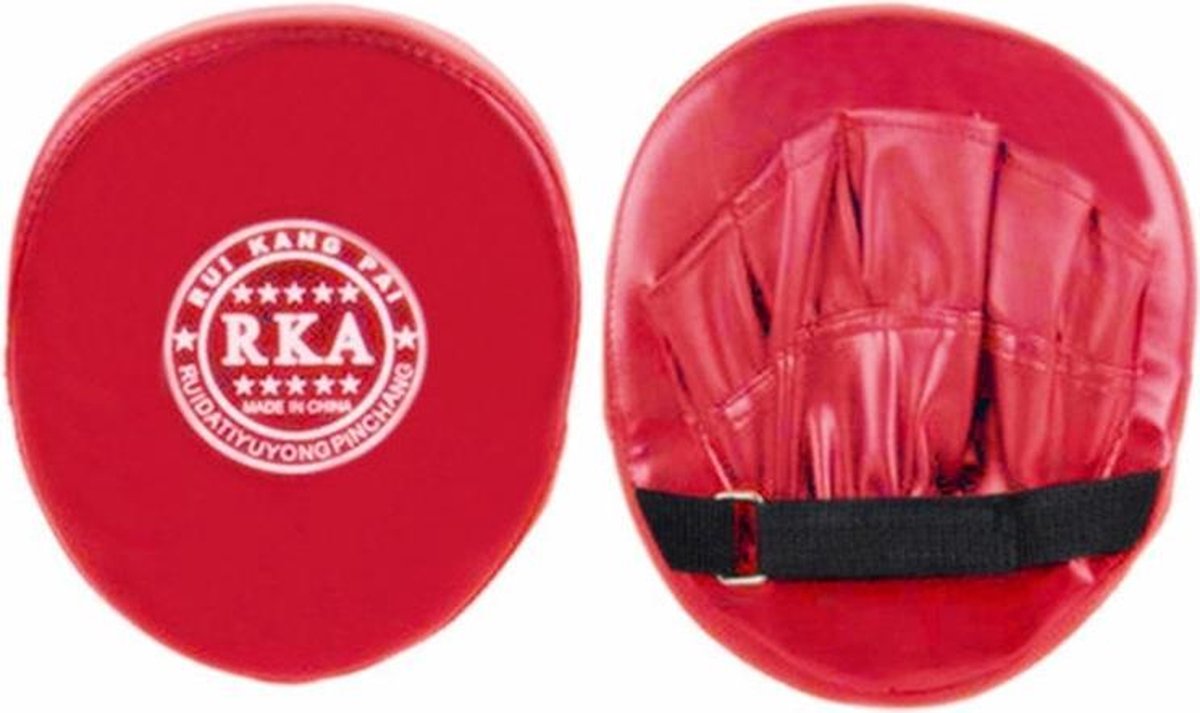 Nixnix Boks pads set - 2 Stuks - Bokser doel - Boxing training - Box oefening - Boks Handschoenen - Rood - Stootkussen - MMA/Kickboxen/Muay Thai