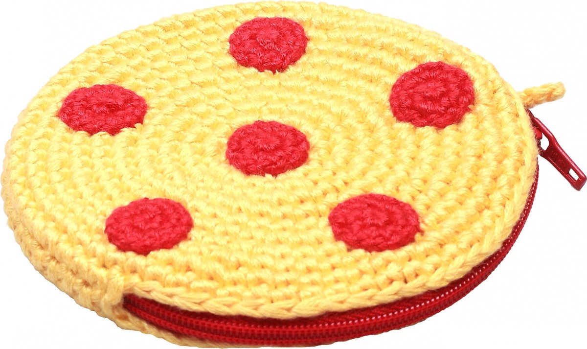 Naturezoo Etuitje Rond Met Stippen 8 Cm Geel/rood