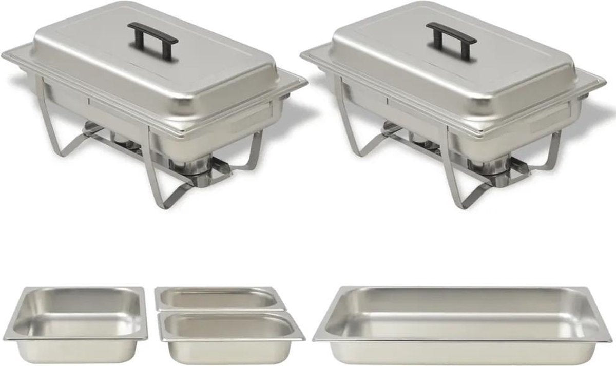 Eunoia Buffetwarmer Set Rechaud RVS 2 Stuks