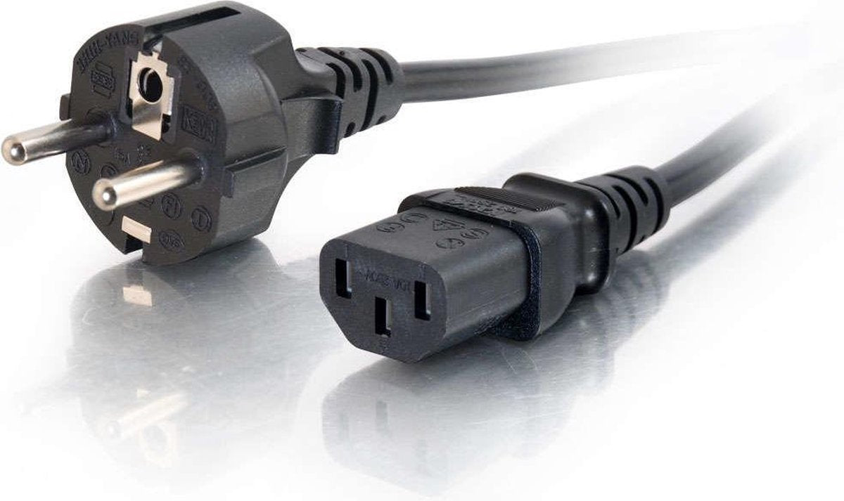 C2G 1 m 16 AWG Europese voedingskabel (IEC320C13 naar CEE7/7)