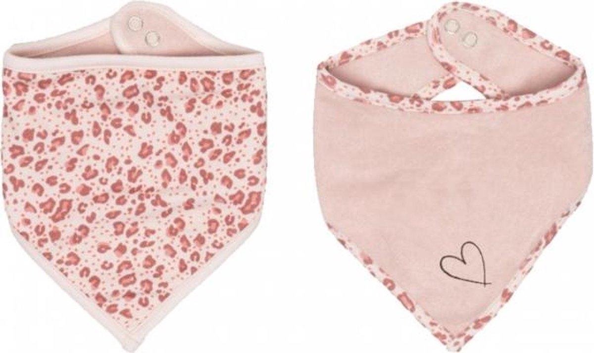 Bébé-Jou Bandana Slab 2 stuks - Leopard Pink