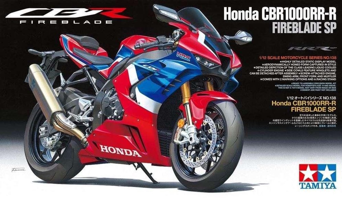 Tamiya 14138 Honda CBR 1000-RR-R Fireblade SP Mdelbouw pakket 1:12