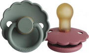 FRIGG Daisy Fopspeen Dusty Rose / Lily 6-18 Mnd 2 Stuks