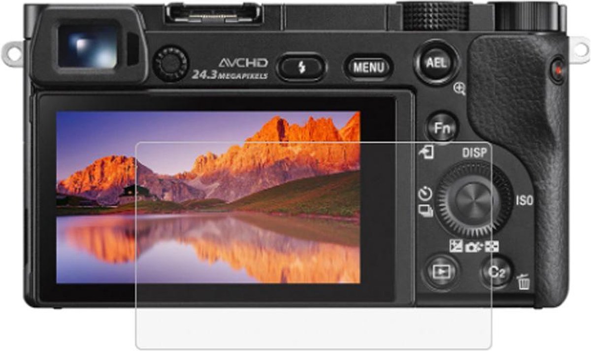 Gehard glas screenprotector voor Sony A6000 - Tempered glass – Bescherming Sony A6000 LCD – 9H gehard glas