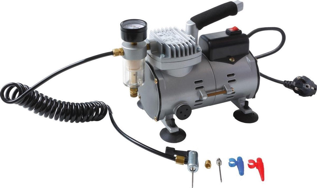 Tom Ballencompressor 220 Volt Kunststof Zilver/zwart