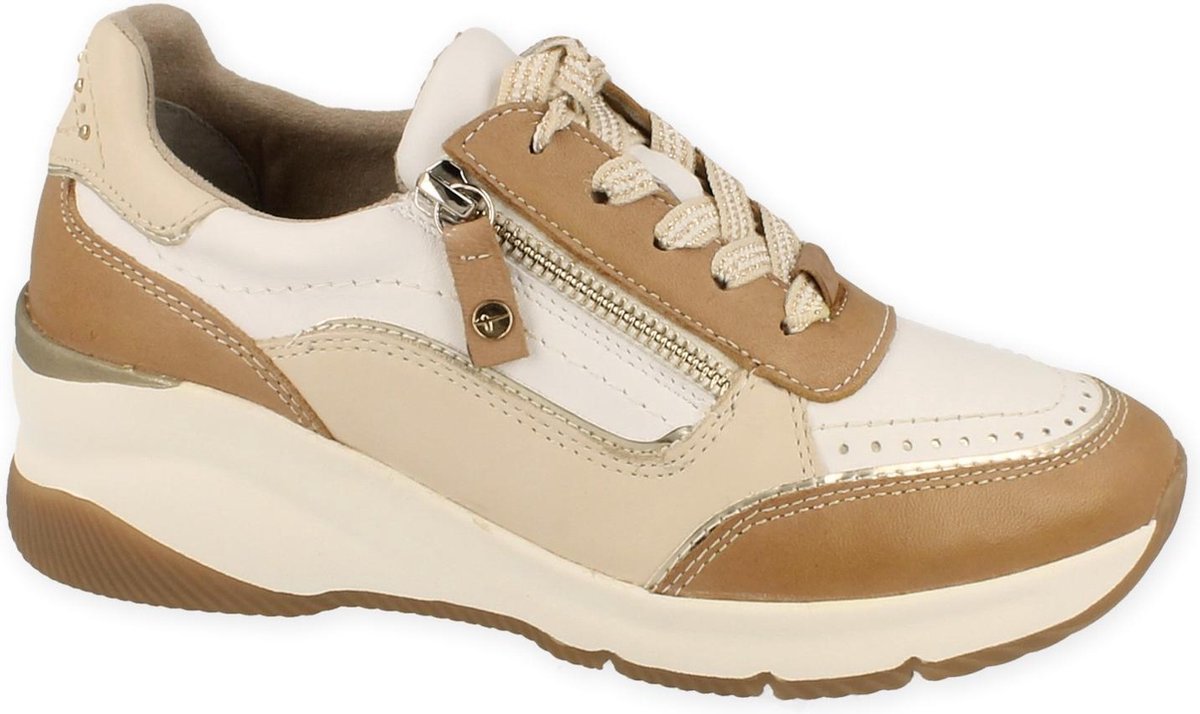 Tamaris Veterschoen Dames Pure Relax Lijn Met Functionele Rits - Camel | 39