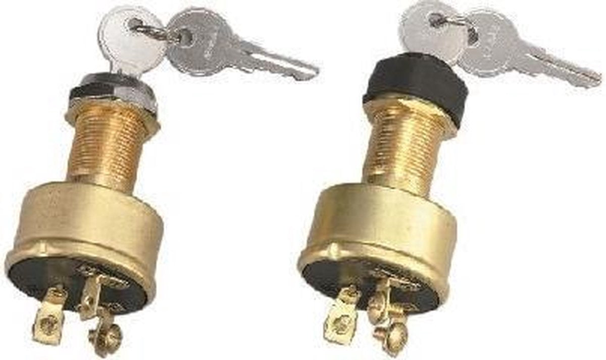 Contact en startslot messing 3terminals