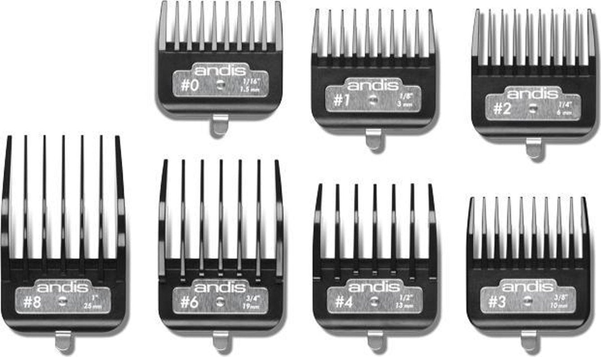 Andis opzetkammenset Metal Clip 7-stuks