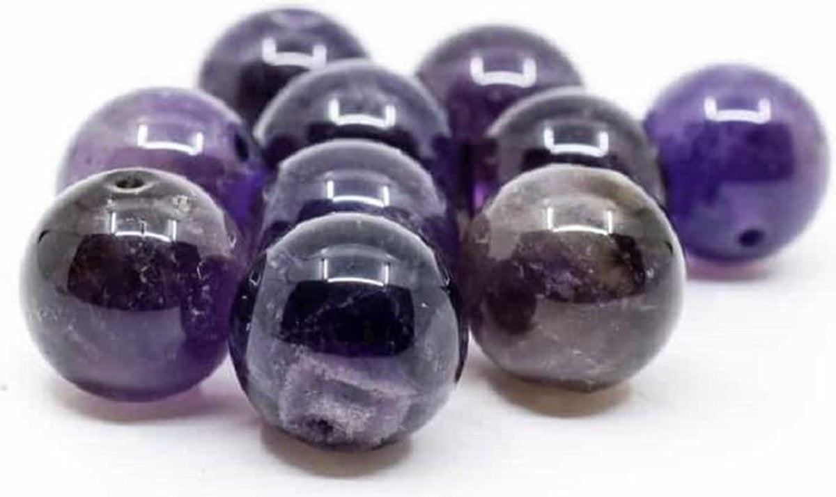 Edelsteen Losse Kralen Amethist – 10 stuks (12 mm)