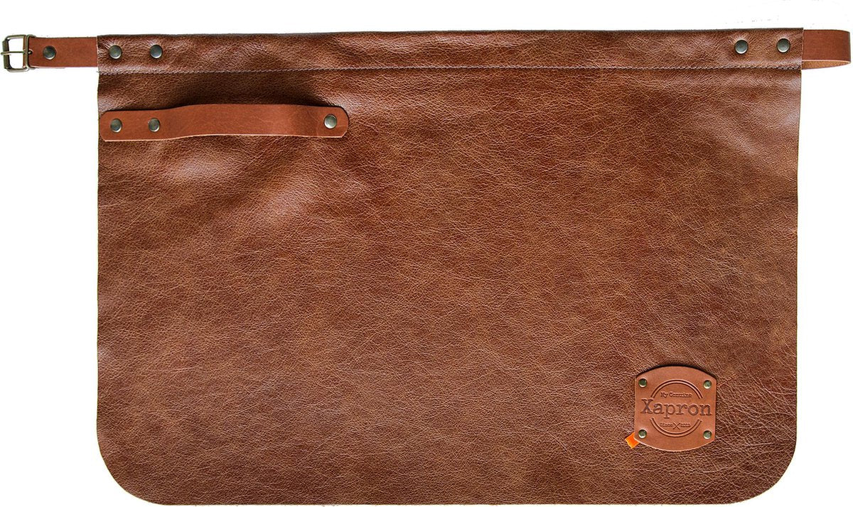 Xapron luxe leren sloof New York - kleur Cognac (cognac)