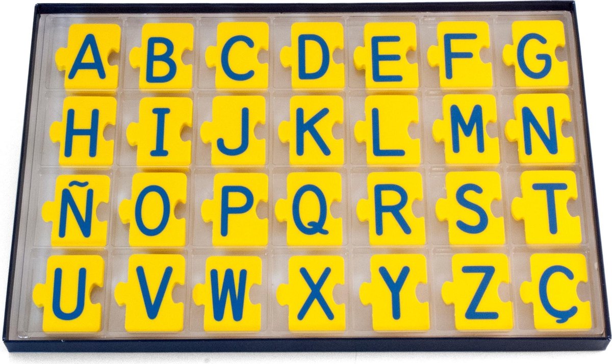 Miniland Leerpuzzel Abc-alphabet Puzzle Geel/blauw 168 Stukjes