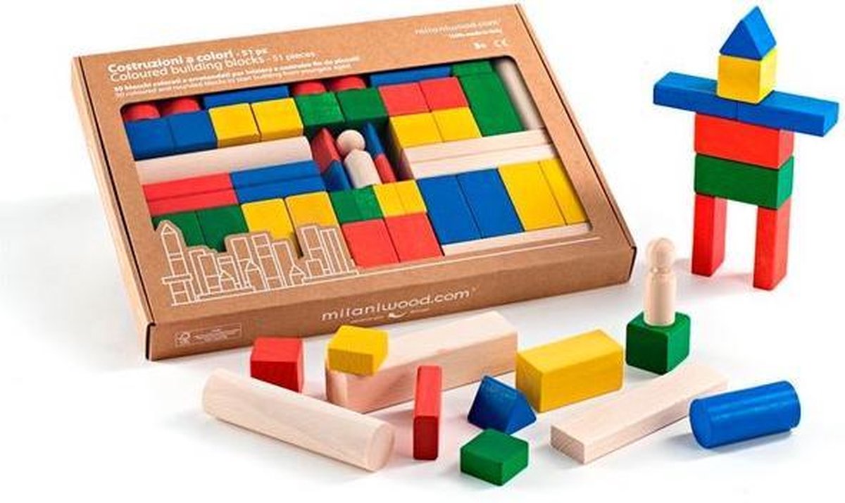 Bouwblokken Gekleurd Maxi Milaniwood