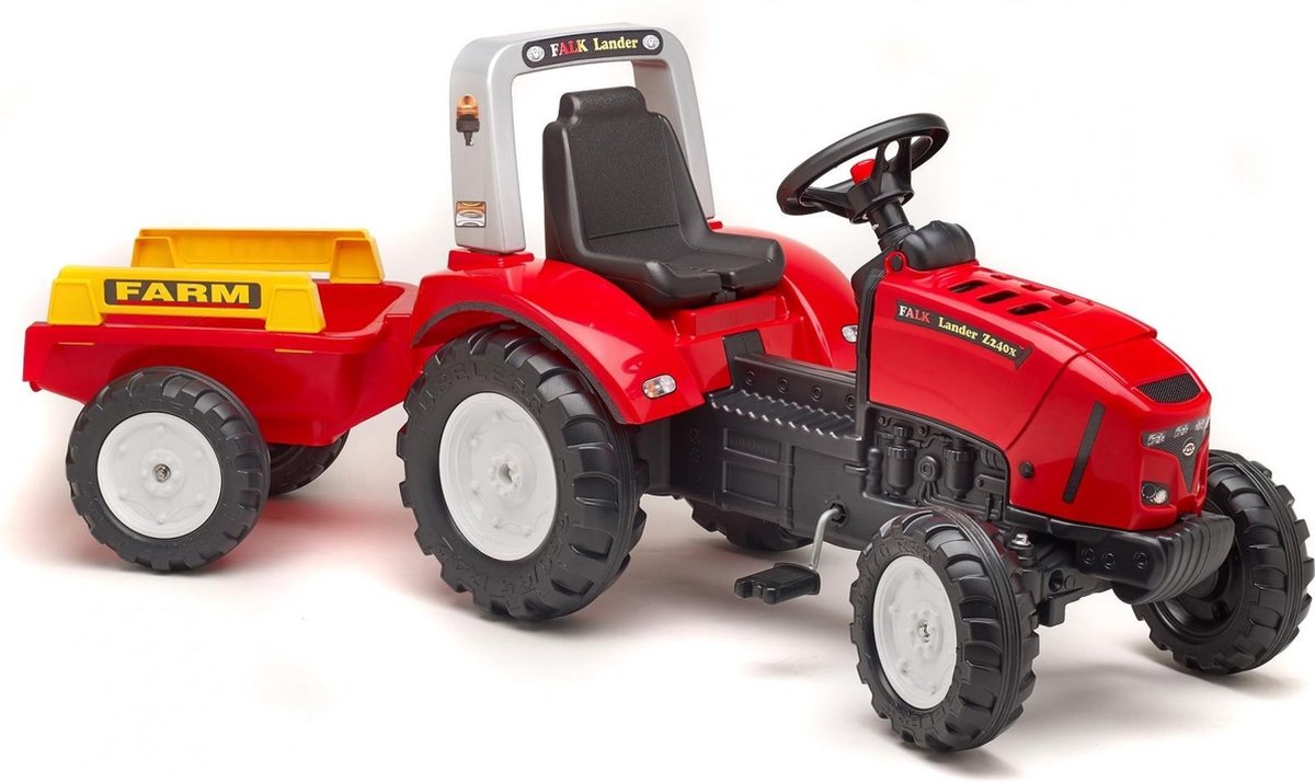 Falk 'Lander Z240X' rode traptractor incl. aanhanger