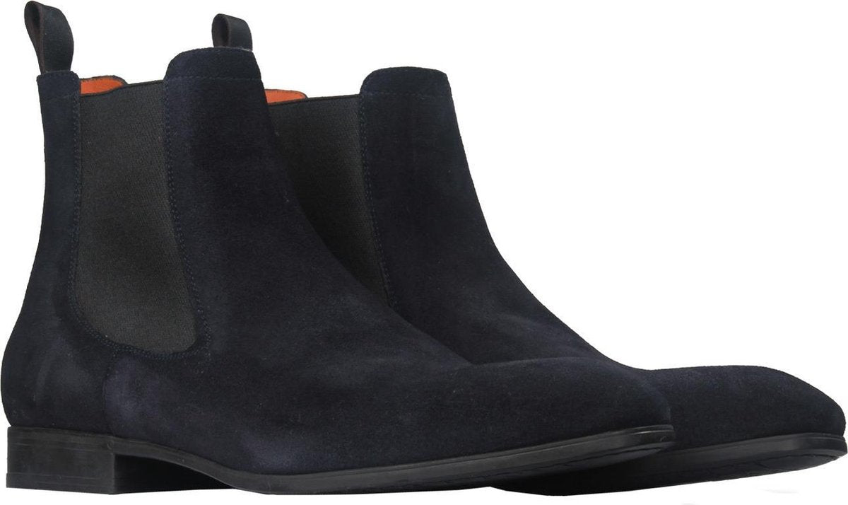 Santoni InstapSchoen Blauw  - Maat 42.5 - Heren - Never out of stock Collectie - Suède