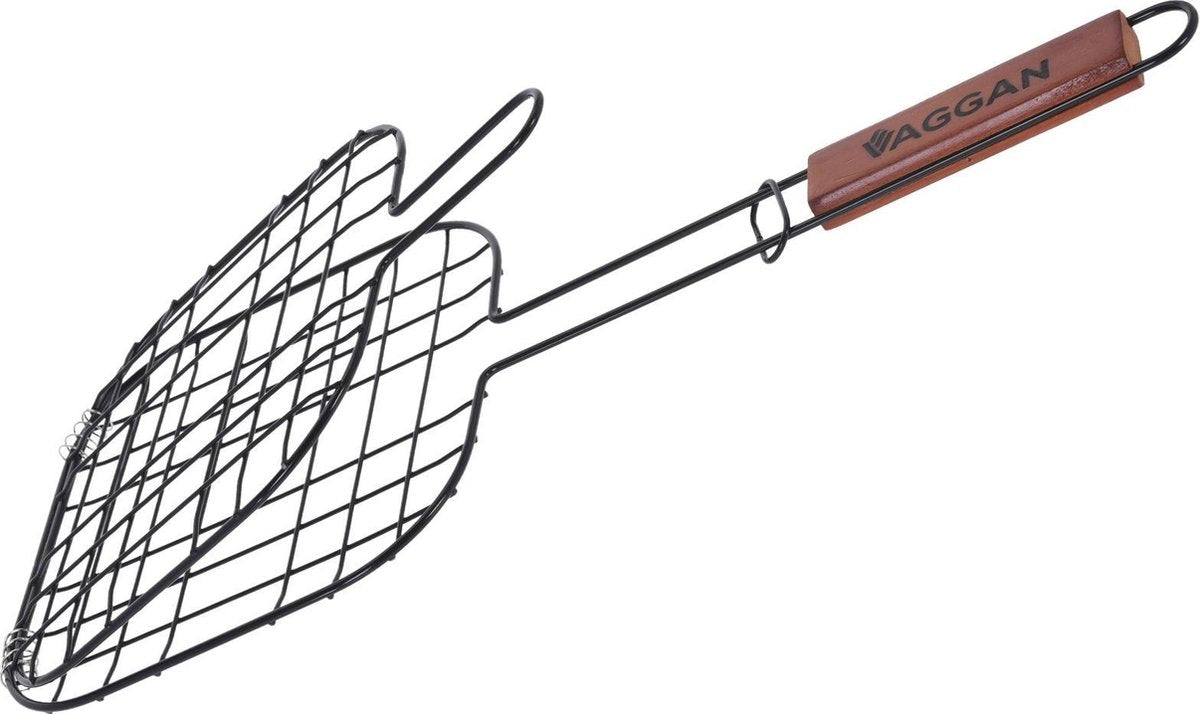Vaggan Hamburgergrill Zwart Staal Barbecue 49 X 21 X 21 Cm
