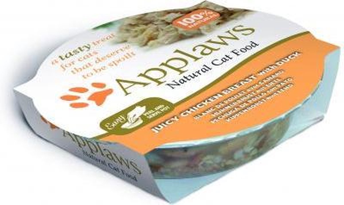 Applaws cat pots chicken / duck kattenvoer 60 gr