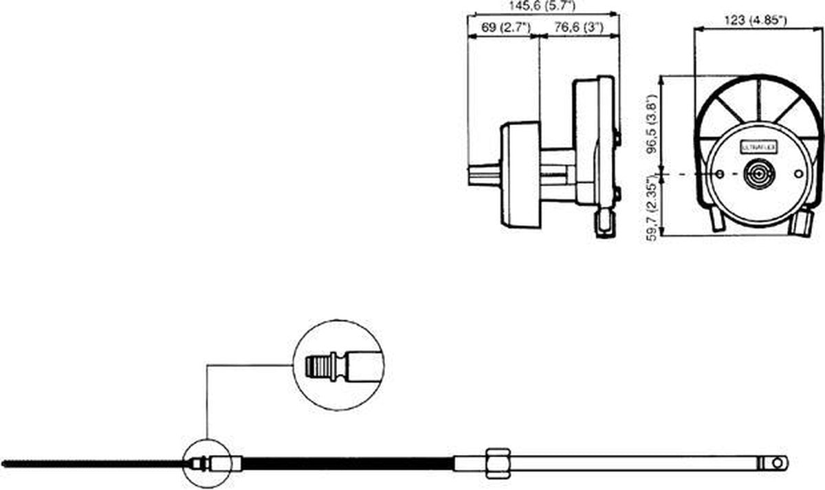 Ultraflex M58 Stuurkabel 6