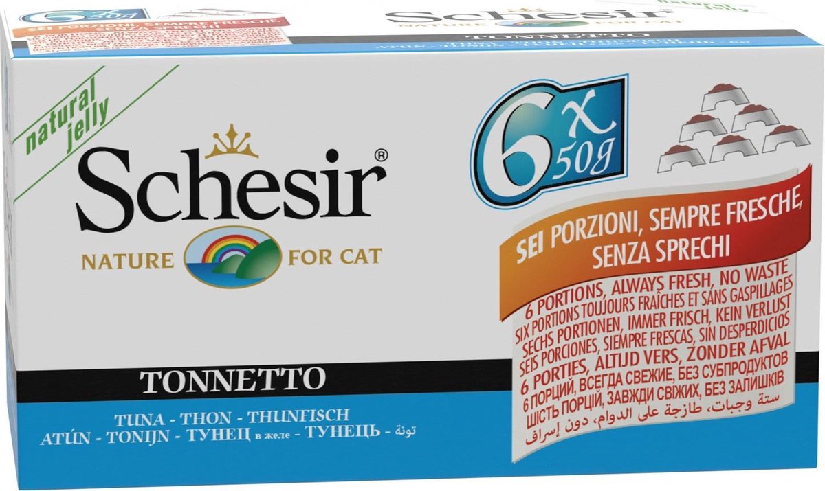 Schesir Tonijn Multipack 6 Stuks  | 650