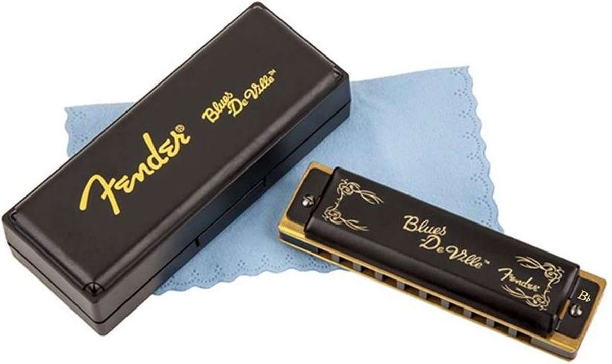 Mondharmonica Blues DeVille Fender PRO toonsoort B Flat