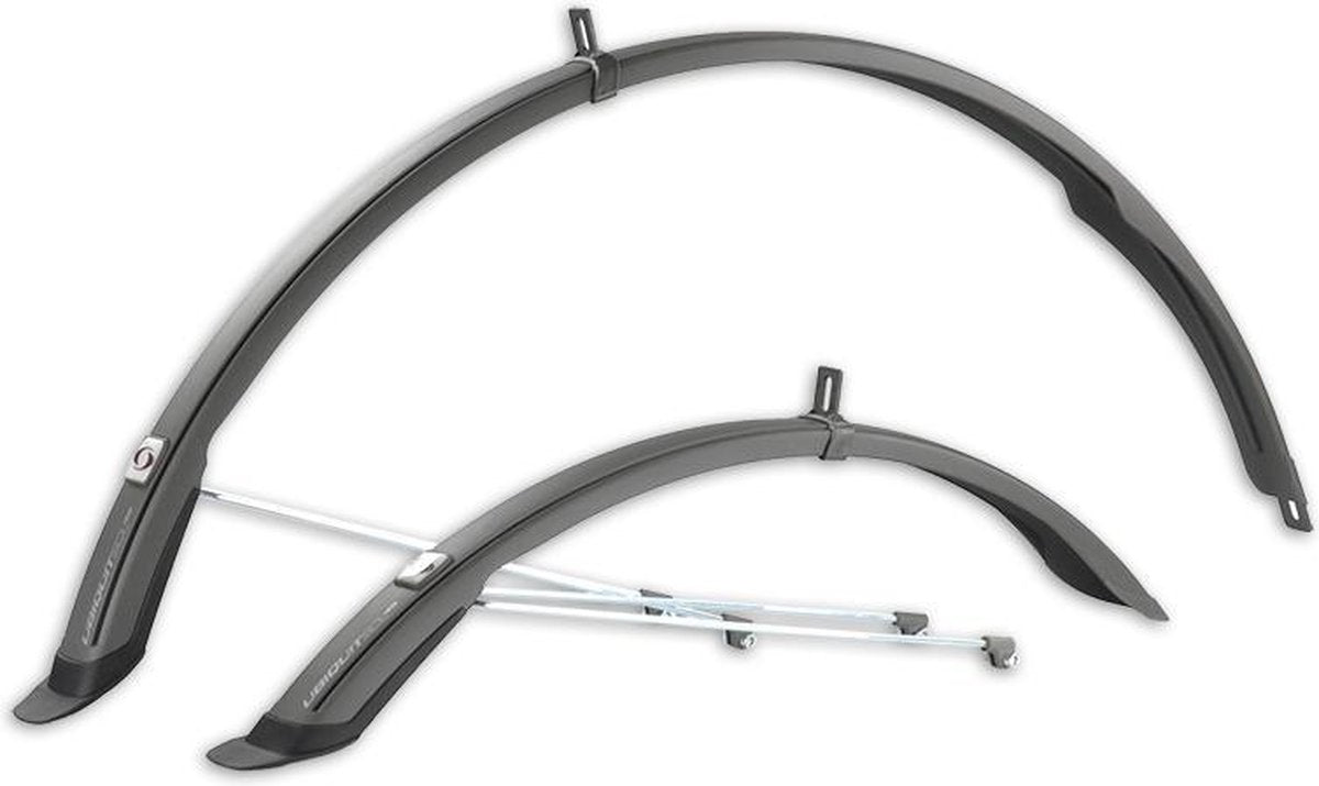 Simpla Spatbordenset Ubiquit 45 28 Inch Grijs/zwart