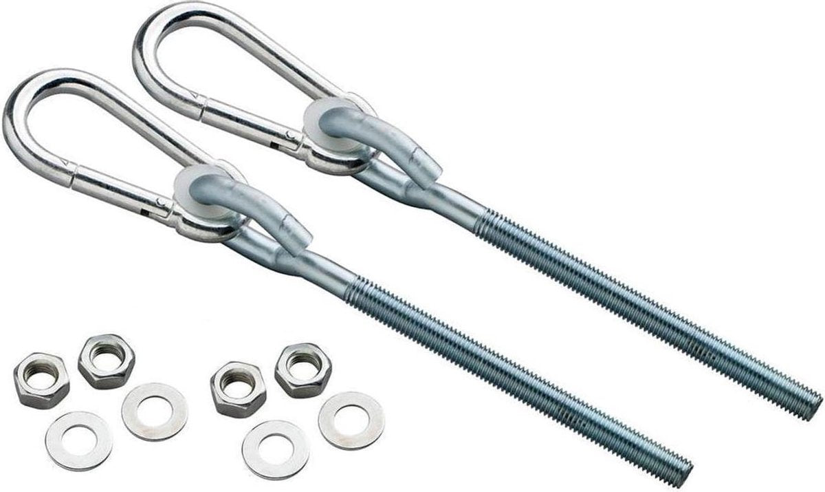 SwingKing Schommelhaak Model M12x140mm + Karabijnhaak (2 stuks)