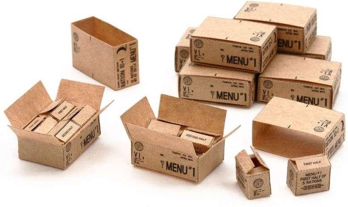 1:35 Tamiya 12689 10-in-1 Cartons WWII Accessoires set