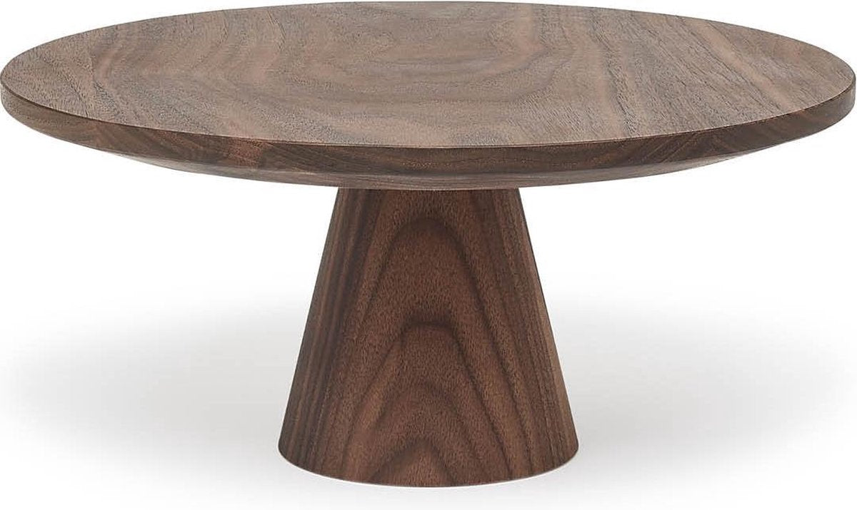 Dutchdeluxes - Presentatieplateau Medium - Massief Walnoot - Rond ⌀25 cm x 11