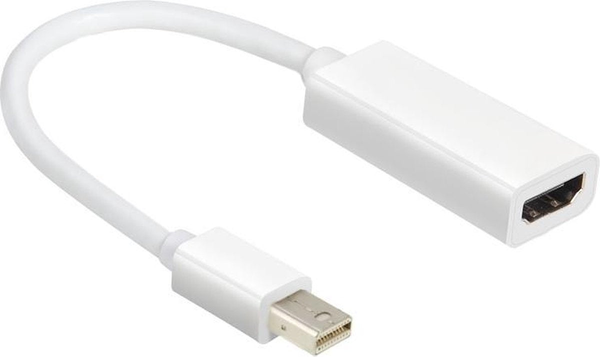 Mini Displayport Male naar HDMI Female Adapter Kabel | 20CM |Wit / White