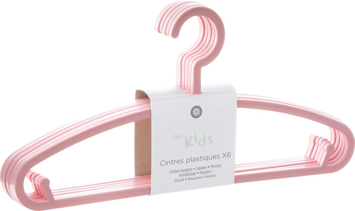 Atmosphera Kinderhanger - Kledinghanger - Roze - 24 stuks - Kunststof