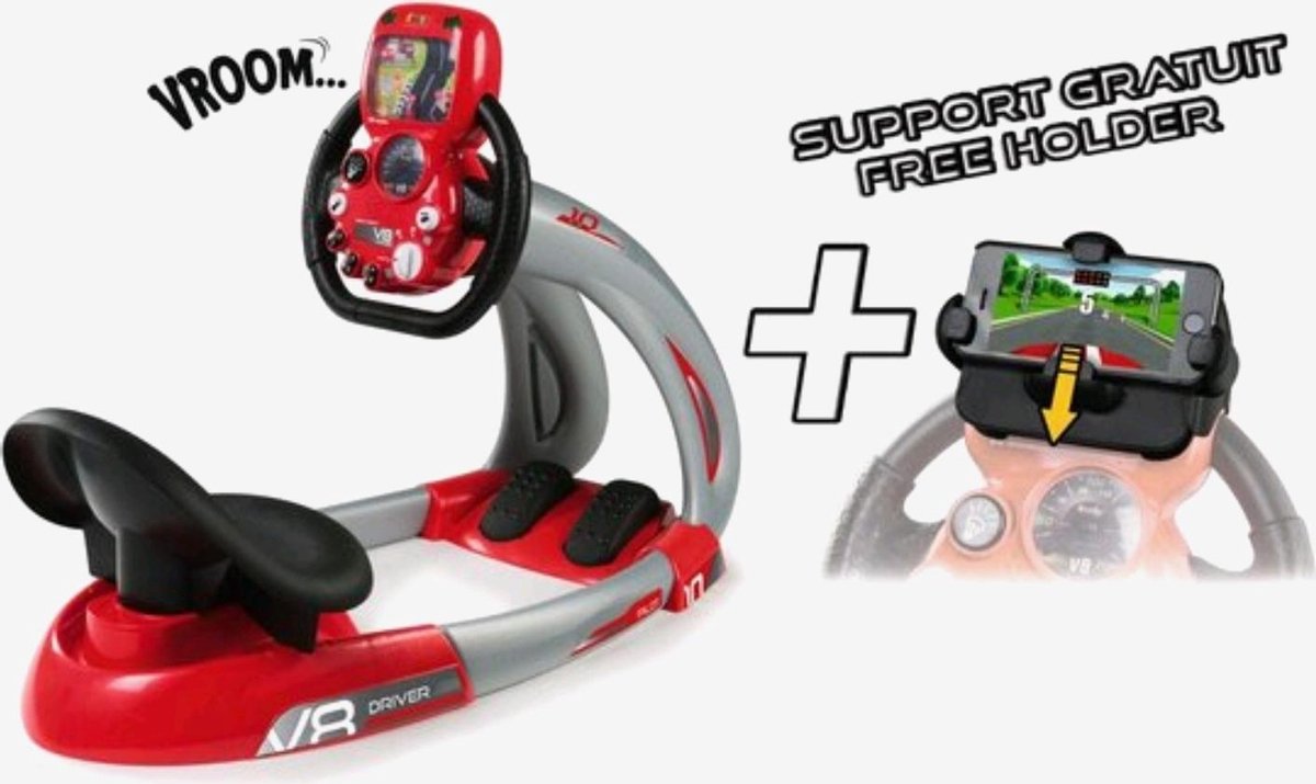 Topstar. Smoby Cars XRS 370215 V8 Driver + smartphonehouder